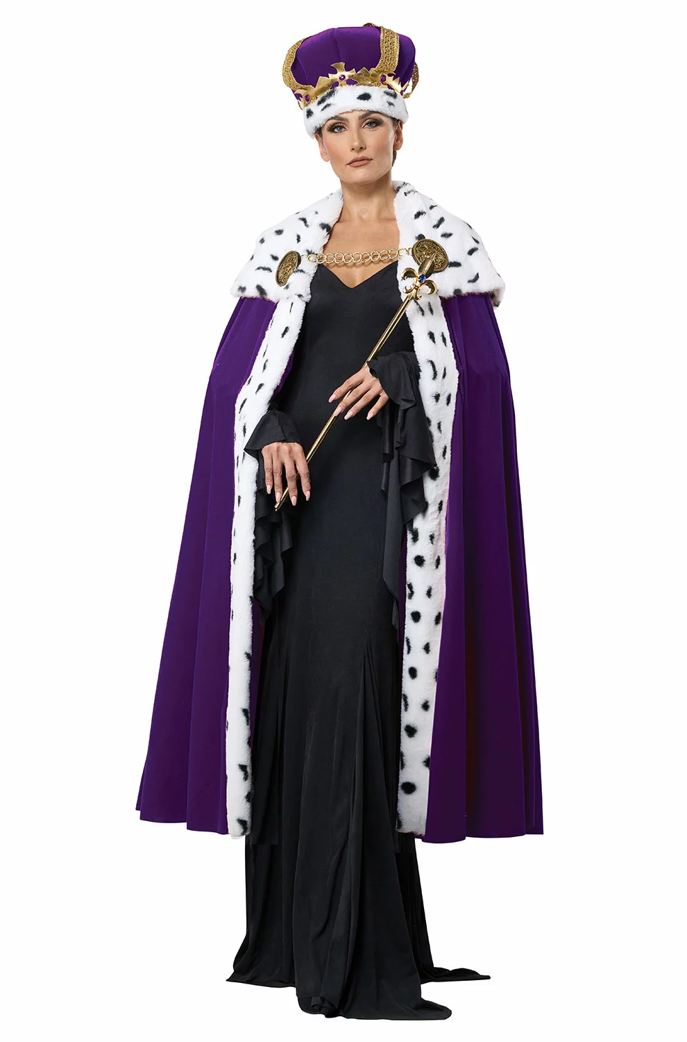 Royal Cape & Crown Adult Costume Kit (Purple)