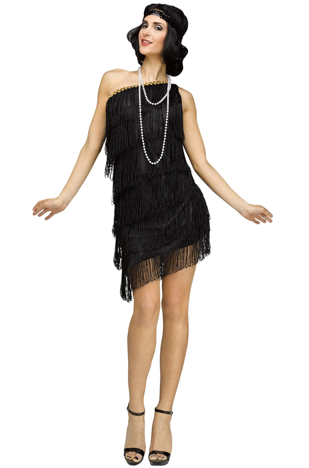 Shimmery Flapper Adult Costume (Black)