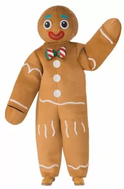 Gingerbread Man Mascot Adult Costume