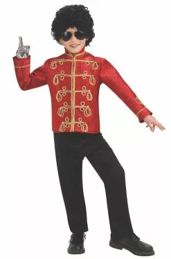 Michael Jackson Deluxe Red Military Jacket Child Costume